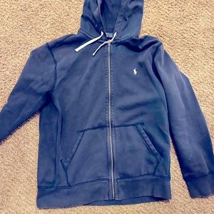Ralph Lauren polo zip up hoodie navy blue
